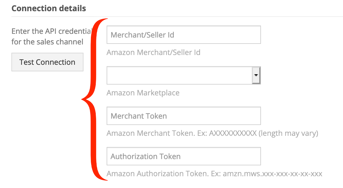 Amazon API credentials