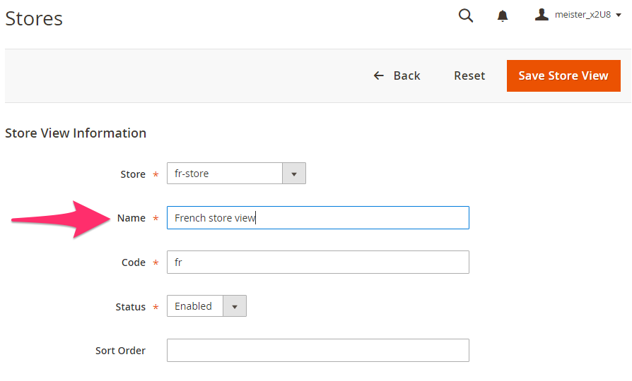 In Magento, go to System, and click Manage Stores.