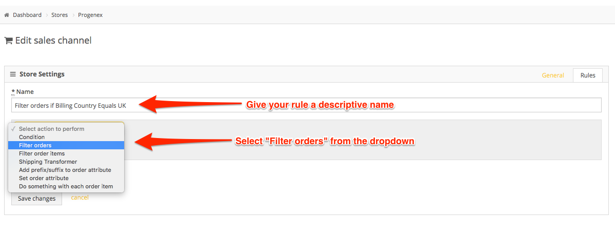 PackageBee - Filter orders