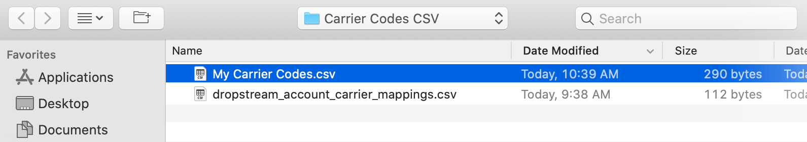 Select the edited CSV file on your computer, and click Open.