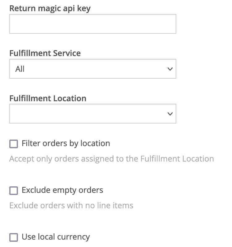 Shopify store additional settings